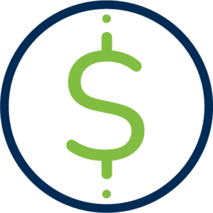 dollar sign in circle icon